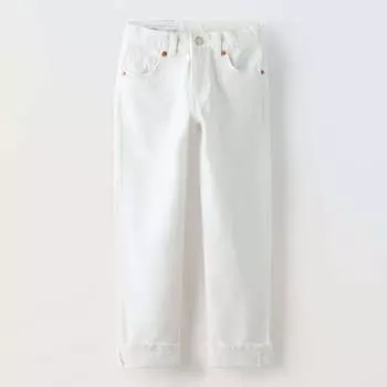 Джинсы Zara Original Fit, экрю