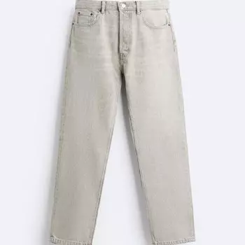 Джинсы Zara Straight Fit, серый