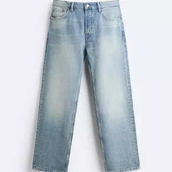 Джинсы Zara Straight Fit, синий