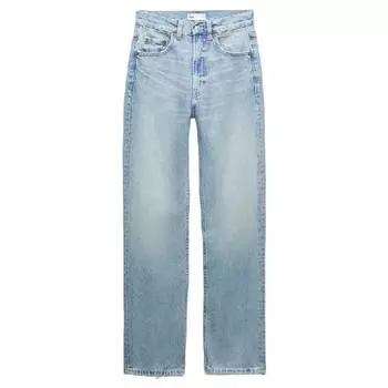 Джинсы Zara Straight Fit TRF, голубой