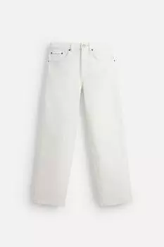 Джинсы Zara Straight-leg, кремовый