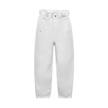 Джинсы Zara Z1975 Baggy Paperbag, белый