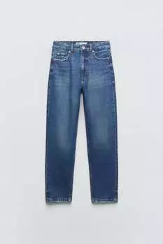 Джинсы Zara Z1975 Mom-fit High-waist, синий