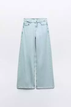 Джинсы Zara Z1975 Wide-leg, голубой