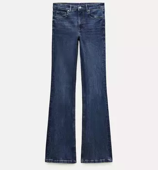 Джинсы Zara Zw Collection Bootcut Mid-rise Contour, темно-синий
