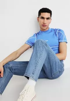 Джинсы зауженного кроя BARREL RELAXED TAPERED Weekday, синий