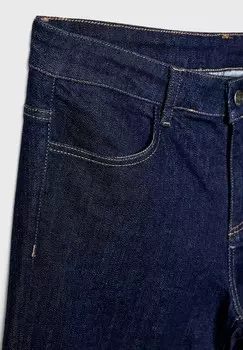 Джинсы зауженного кроя CAPRI WITH TURN-UP HEMS Stradivarius, цвет Raw Denim