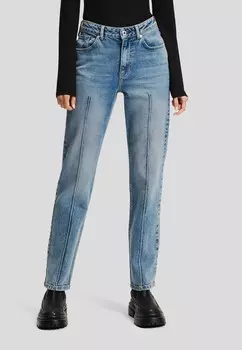 Джинсы зауженного кроя HIGH-RISE TAPERED Karl Lagerfeld Jeans, синий деним