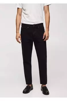 Джинсы зауженного кроя Mango, черный