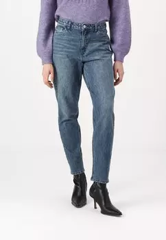 Джинсы зауженного кроя PCKESIA SALLY MOM Pieces, синий деним