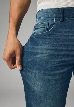 Джинсы зауженного кроя SOFT TOUCH AUTHENTIC Next, синий
