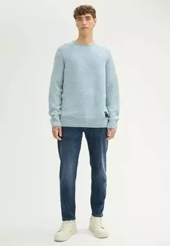 Джинсы зауженного кроя TOM TAILOR DENIM, синий деним