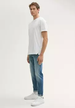 Джинсы зауженного кроя TOM TAILOR DENIM, светло-голубой деним