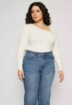 Джинсы зауженного кроя VMTESSA MOM Vero Moda Curve, синий деним