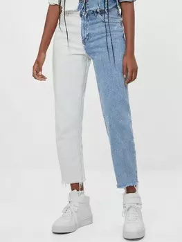 Джинсы зауженные мужские Manfinity Legnd в стиле колор-блок, синий