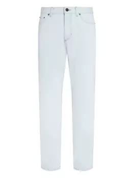 Джинсы Zegna Roccia из выбеленного хлопка, синий