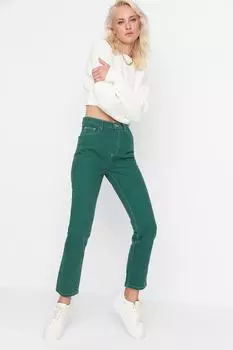 Джинсы - Зеленый - Bootcut Trendyol, зеленый