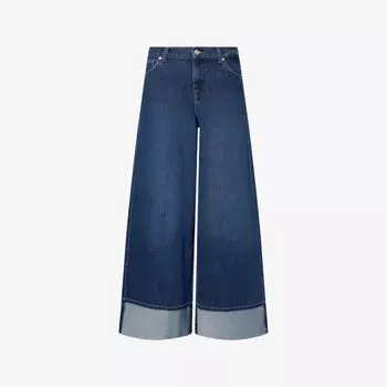 Джинсы женские 7 For All Mankind Мари из стрейч-денима широкие, синий