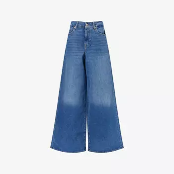 Джинсы женские 7 For All Mankind Мари из стрейч-денима широкие, голубой