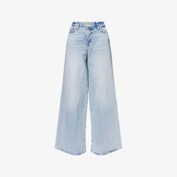 Джинсы женские 7 For All Mankind Мари из стрейч-денима широкие, светло-голубой