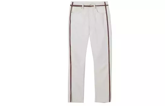 Джинсы женские Burberry с полосками, белый