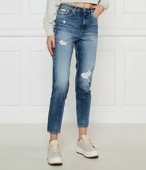 Джинсы женские Calvin Klein Jeans с высокой посадкой укороченные, синий