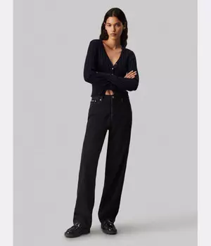 Джинсы женские Calvin Klein Jeans в стиле 90-х свободного кроя, черный