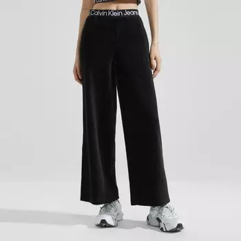 Джинсы женские Calvin Klein с широкими штанинами, черный