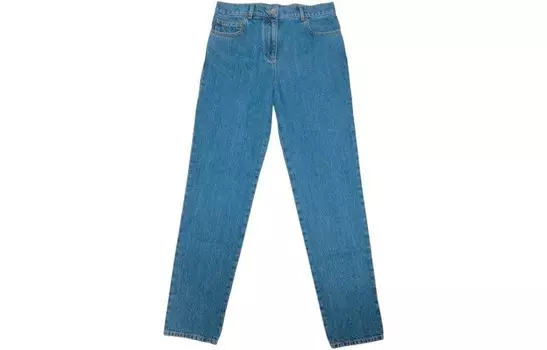 Джинсы женские Chanel на пуговице, синий