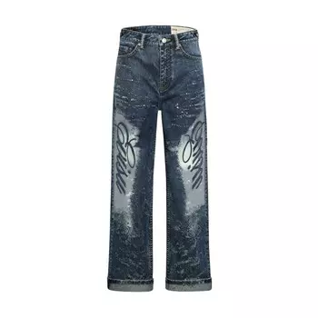 Джинсы женские деним синие Evisu