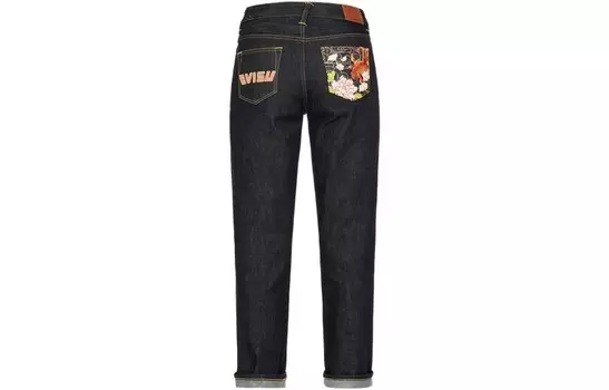 Джинсы женские деним синие Evisu