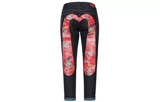Джинсы женские деним синие Evisu, синий