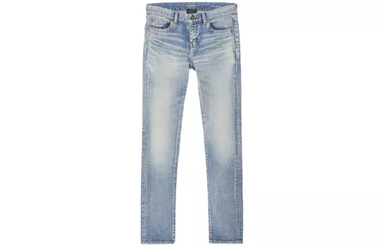 Джинсы женские деним синие Saint Laurent
