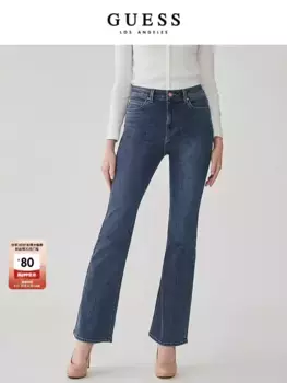 Джинсы женские Guess Bootcut однотонные, синий