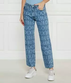 Джинсы женские Hugo Blue с принтом, синий