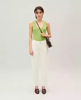 Джинсы женские Jean-Toto 7/8 средней посадки прямые Claudie Pierlot, белый