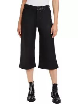 Джинсы женские капри с покрытием Alexa Culotte Flare 7 For All Mankind, цвет coated black