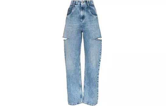 Джинсы женские Maison Margiela рваные по бокам, синий