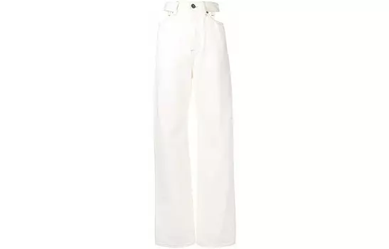 Джинсы женские Maison Margiela с рваными карманами, белый