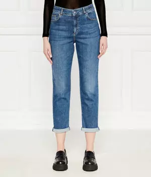 Джинсы женские Marella Sport укороченные с подворотами, синий