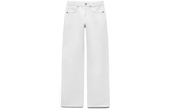 Джинсы женские матово-белые Zara