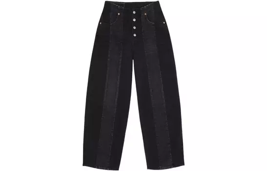 Джинсы женские Mm6 Maison Margiela, черный / серый