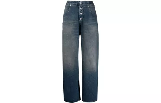 Джинсы женские Mm6 Maison Margiela с потертостями, синий