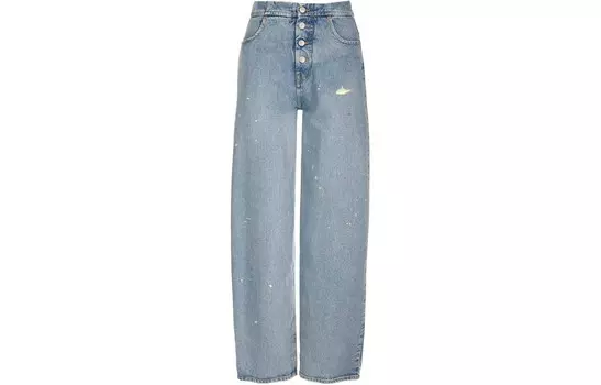 Джинсы женские Mm6 Maison Margiela с рваным эффектом, светло-голубой