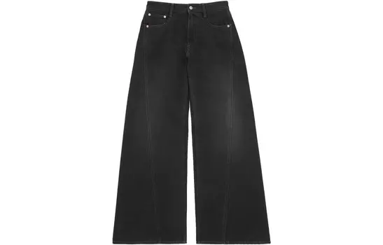 Джинсы женские Mm6 Maison Margiela с широкими штанинами, черный