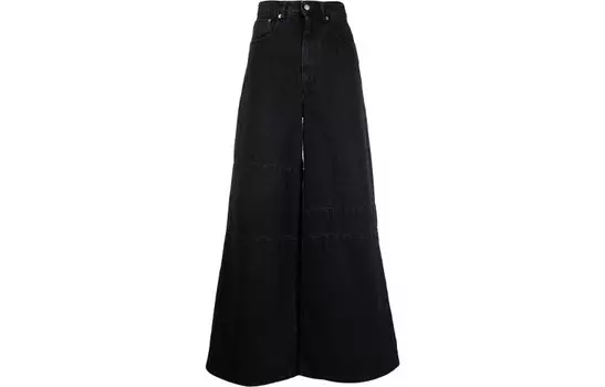 Джинсы женские Mm6 Maison Margiela с широкими штанинами к низу, черный