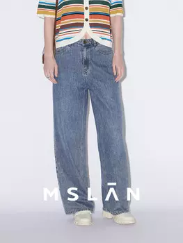 Джинсы женские Mslan прямые, синий