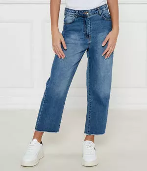 Джинсы женские Patrizia Pepe широкие укороченные, синий