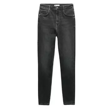 Джинсы женские с высокой посадкой Zara Sculpt Skinny TRF, темно-серый (Размер 42 EU)