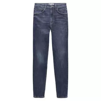 Джинсы женские с высокой посадкой Zara Sculpt Skinny TRF, темно-синий